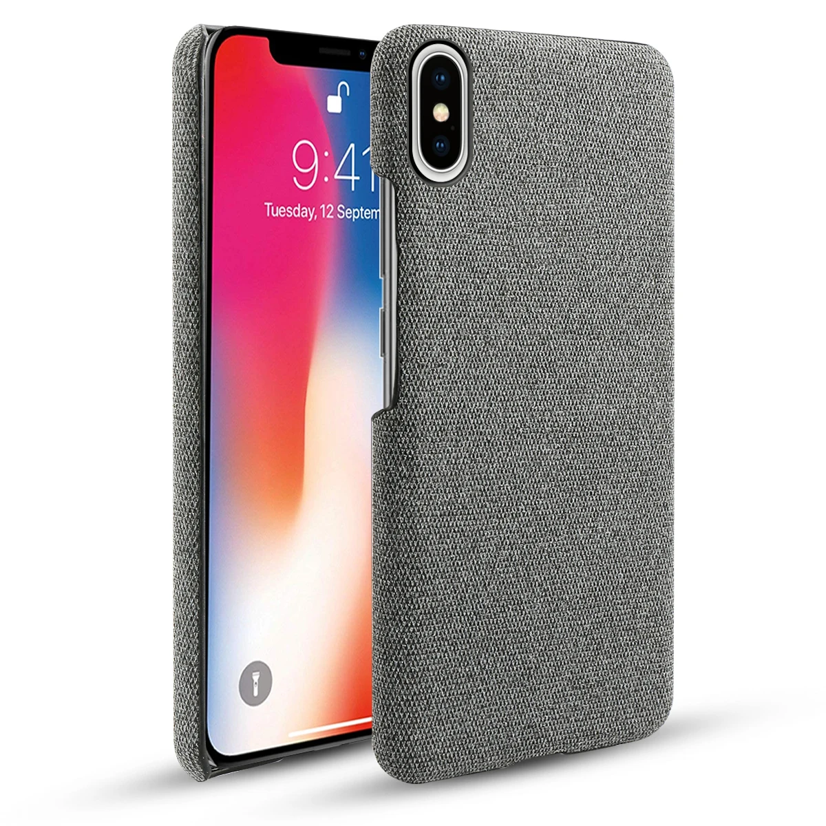 Для iPhone X XR Xs Max чехол ультра тонкий жесткий PC фетр тканая ткань противоударный для