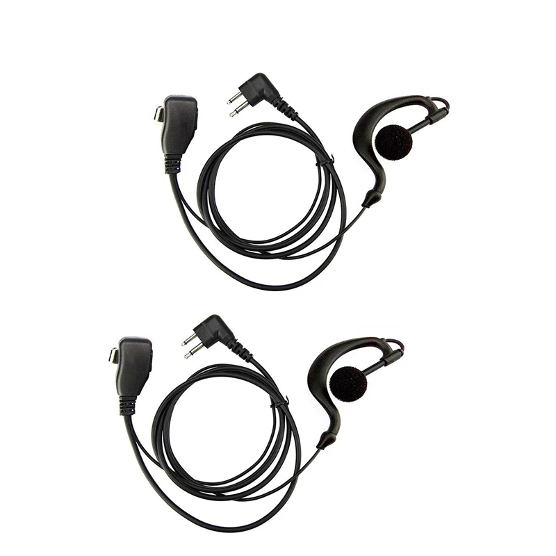 AABB-2Pin Advanced G Shape Clip-Ear PTT Headset Earpiece Mic for M-otorola 2 Way Radios GP88S GP300 GP68 GP2000 GP88 - Цена: 