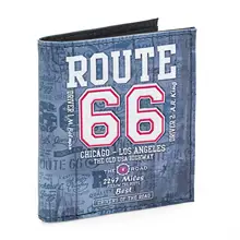 Route 66 модель Висконсин кошелек, изменить кошелек, бумажник и держатель карт для молодых холст печатных цвет