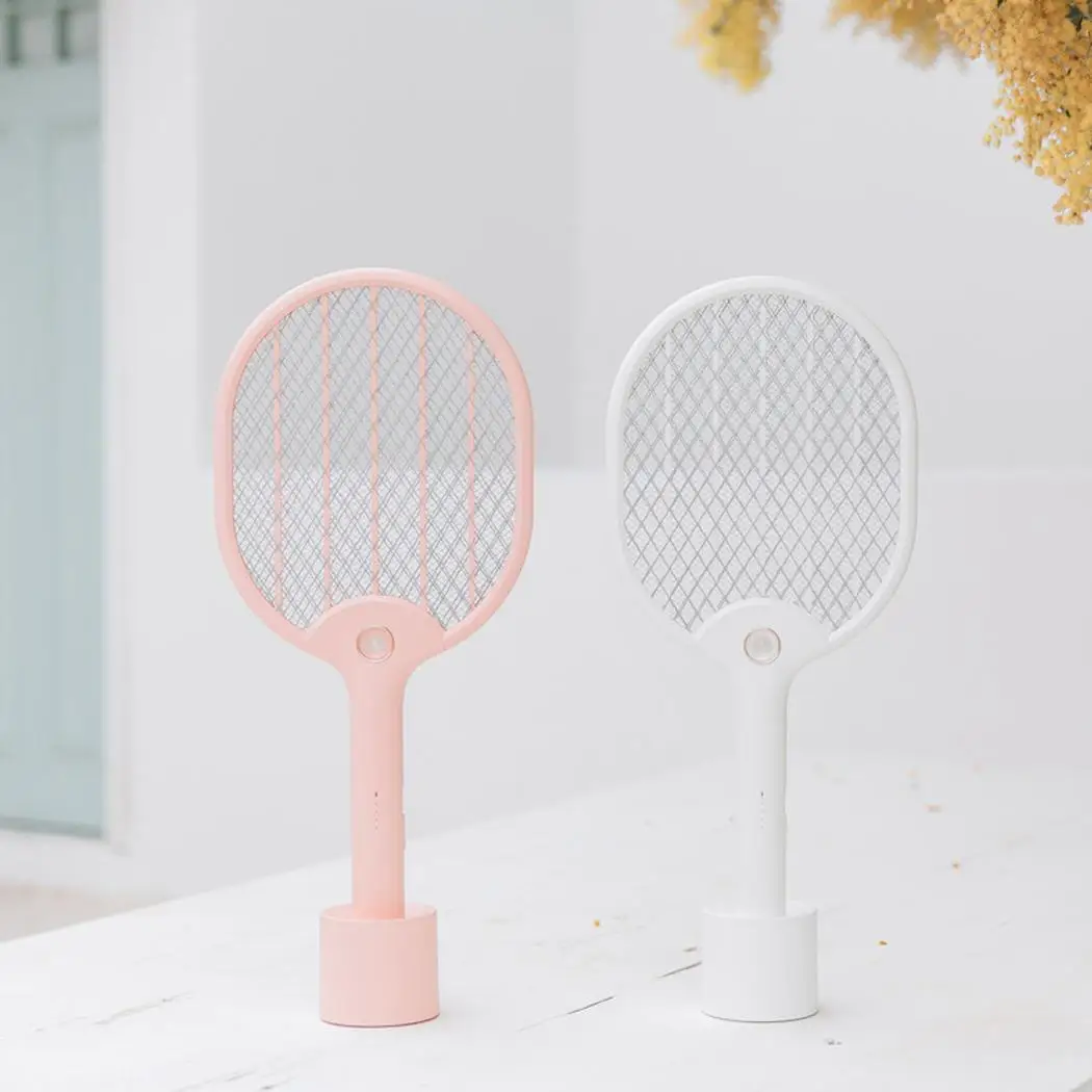 

Handheld LED Light Electric Mosquito Swatter 3000V Kill Electric Shock Home Anti-mosquito Tool About 2 Hours