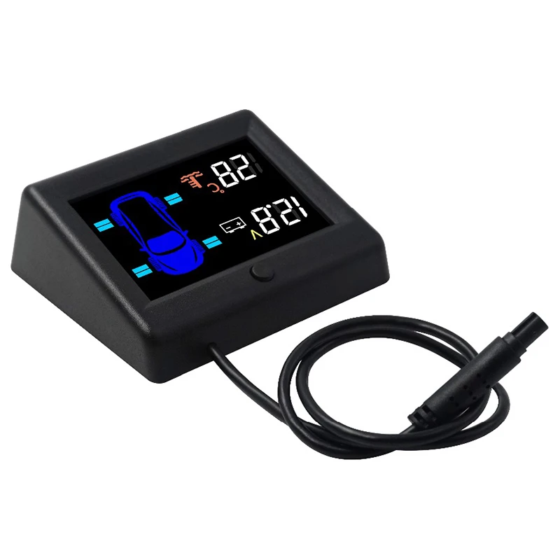 Obd Tpms Car Tire Pressure Monitoring System 3Inch Lcd Display Sensor For V w Toyota Suv Temperature Warnin | Автомобили и