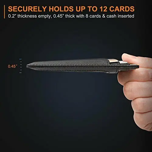AU тонкий минималистский передний карман RFID Блокировка кожаные кошельки для мужчин и женщин