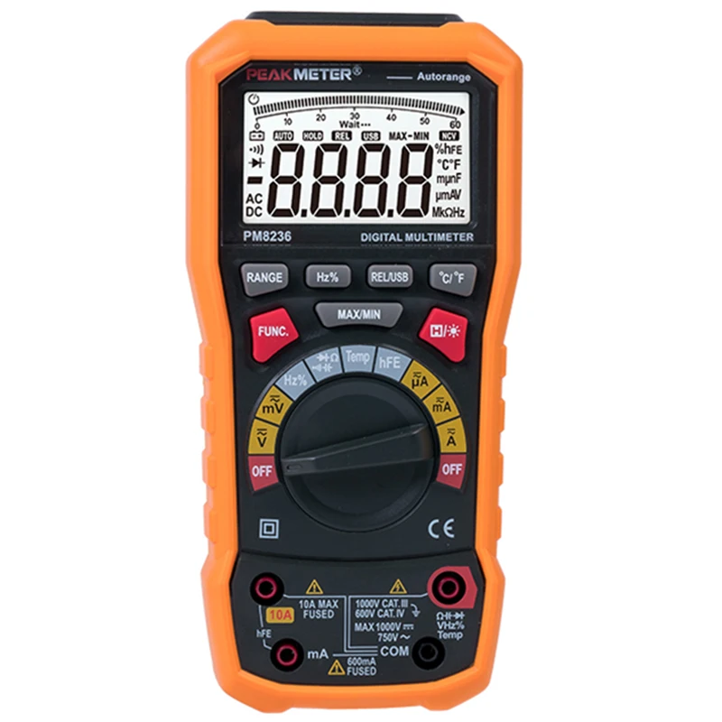 

BIFI-PEAKMETER PM8236 Auto manual Range Digital Multimeter with TRMS 1000V Temperature capacitance frequency Test