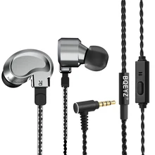 BQEYZ K1 металлические проводные наушники тройной драйверы шумоизолирующие наушники стерео глубокое звучание басов наушники съемный кабель с микрофоном