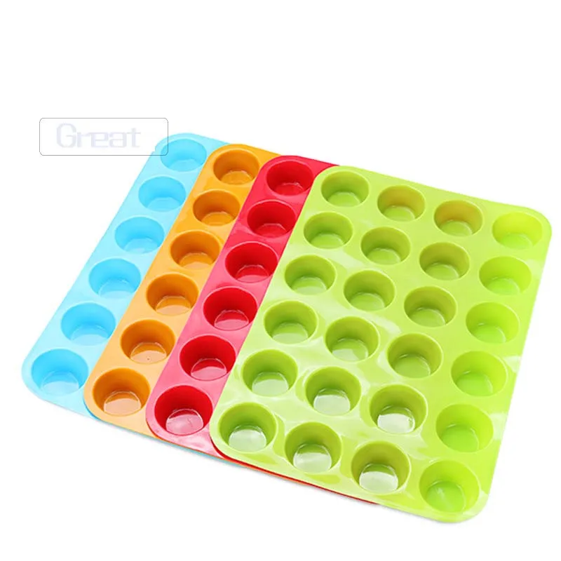 

pudding Jelly mold 24 holes non-stick Silicone circular cookie Biscuits mould cake baking tools