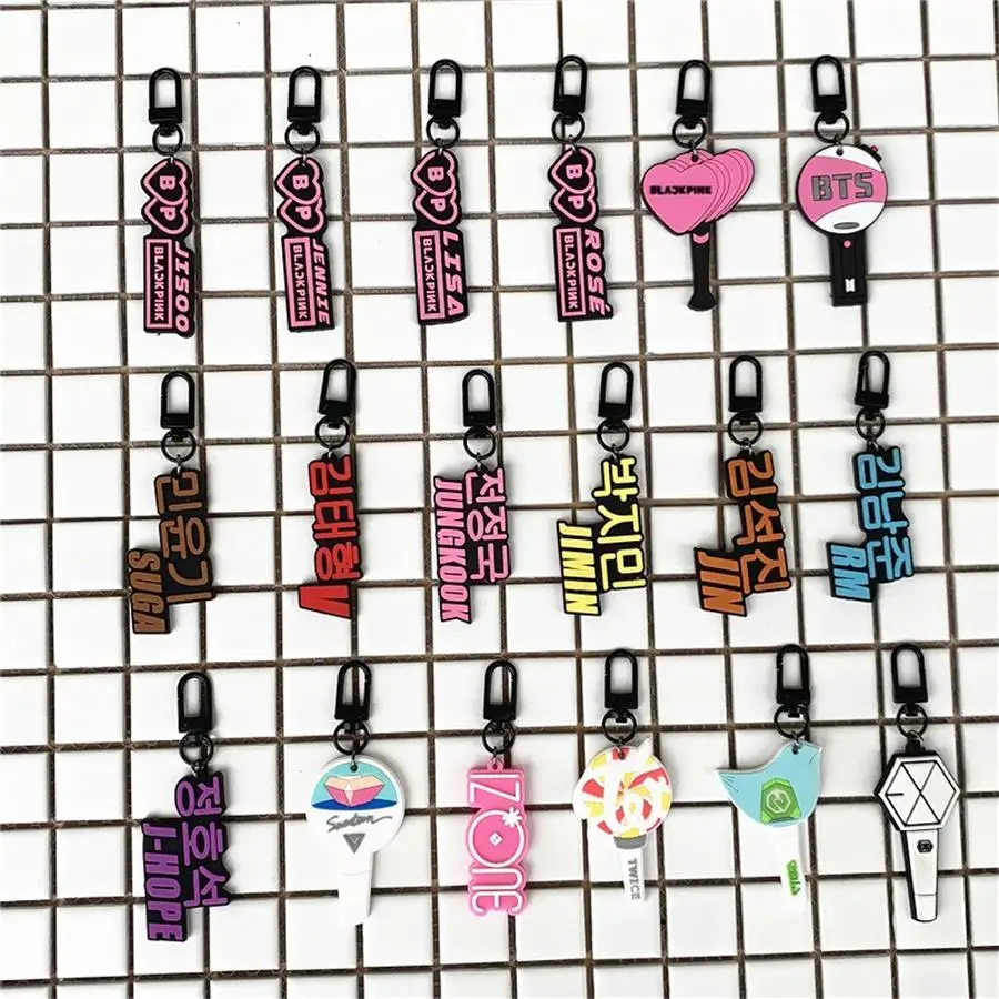 

Kpop GOT7 IZONE Zipper Fastener Seventeen Twice Bag Lock Zip Pull Cord Clothes EXO Blackpink Keychains Keyring Key Holder