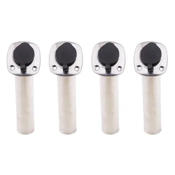 

4 Pcs Stainless Steel Flush Mount Fishing Rod Holder 30 Degree Rod Pod For Marine Boat