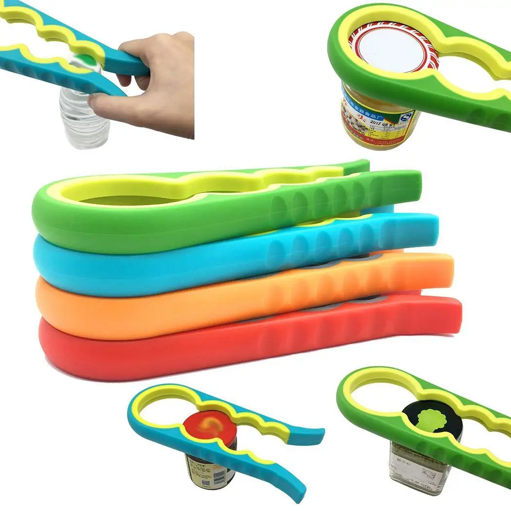 

Non-slip Unisex 4-in-1 Bottle Red Opener Orange Portable Tool Kitchen Geometric Multifunction Green Casual Blue