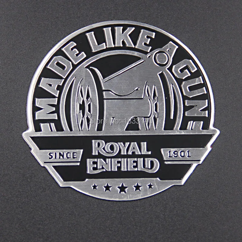 

For Royal Enfield Cannon Made Like Gun Tool Box Sticker Decal 2 Universal Aluminum Stickers