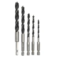 סט גודל פלדת כלי להסרת שבבים חיצונית chamfer הסר Bolt גודל 8-32 Fit כלי Burr, מקדח טוויסט 5pcs Hex Shank סט מהיר שינוי וו (2)