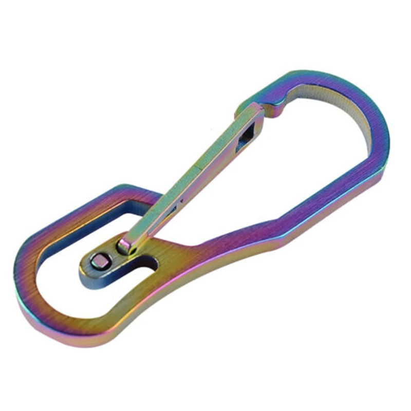 

1* Buckle hook Titanium Alloy Snap Key Chain Ring Clip Carabiner Buckle Hook Keychain Goodish