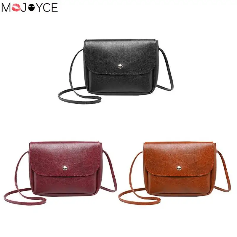 النساء البرية خمر حقائب كتف للنساء البرية بلون حقائب يد جلدية صغيرة رفرف Crossbody أكياس بو الجلود بولسا الأنثوية