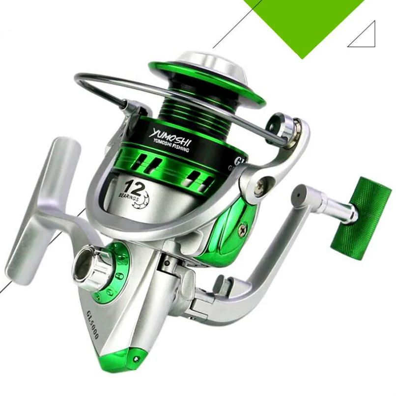 

2019 Hot 12bb Ball Bearings Saltwater Spinning Fishing Reel Gear Ratio 5.5:1 Right/left Metal Spool Fishing Tackle