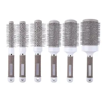 

Professional 6 size Hair Dressing Brushes High Temperature Resistant Ceramic Iron Round Comb Hair Styling Tool Hairbrush