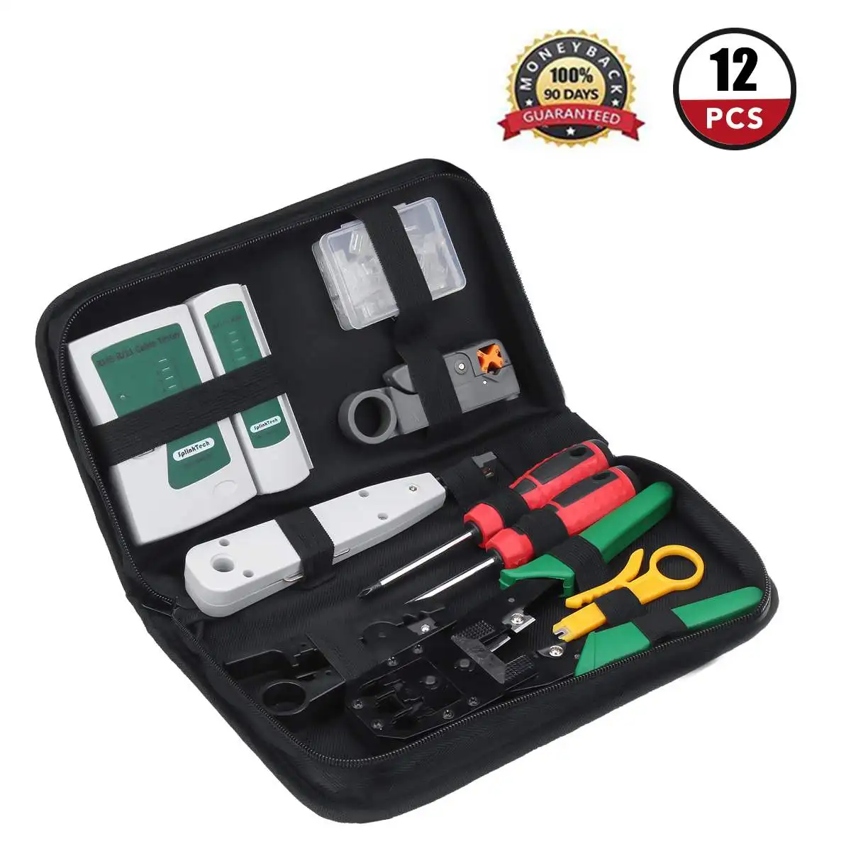 

RJ11 RJ45 Computer Network Tool Repair Kit 18PCS Network Combination Cable Wire Tester Crimping Cutter Punch Down Tools Kit