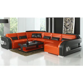

New Arrival Livingroom Latest Sofa Designs 2019 Sectional Corner L Shape Modern Euro Design Nova Leather Sofa