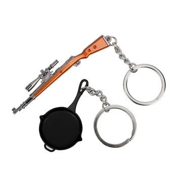 

Game Fans Gift Auto Key Chain Key Ring Pedant Interior Accessories Car Keychains Pan 98K Gun Alloy Keyring Car-styling