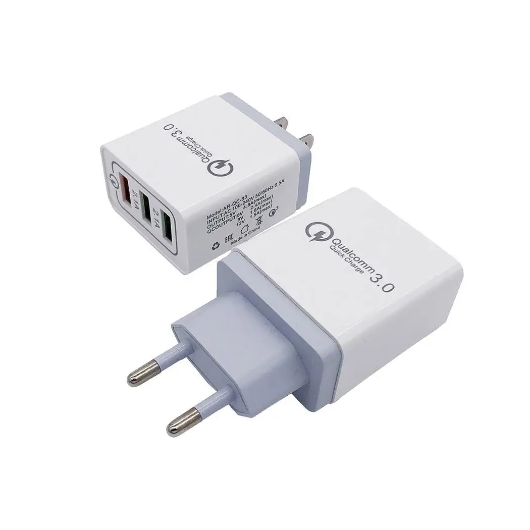 3 порты 0 USB Quick Charge Travel Adapter портативный и легкий стены зарядное устройство для
