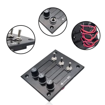 

12V 24V Car Switches & Relays 6 Gang Toggle Switch Panel Fuse Camper Van RV Marine Boat Yacht Caravan