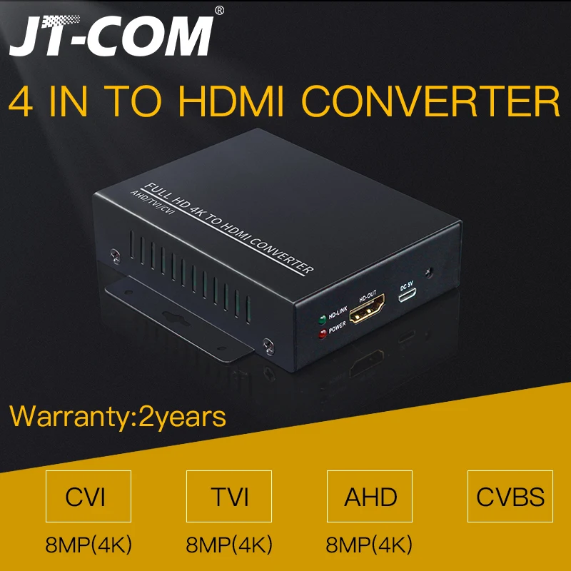 

Full HD SUpport Auto Recognition 4K 8MP 5MP 4MP 3MP 1080P AHD CVI TVI CVBS to HDMI Converter For CCTV Camera Video Convert