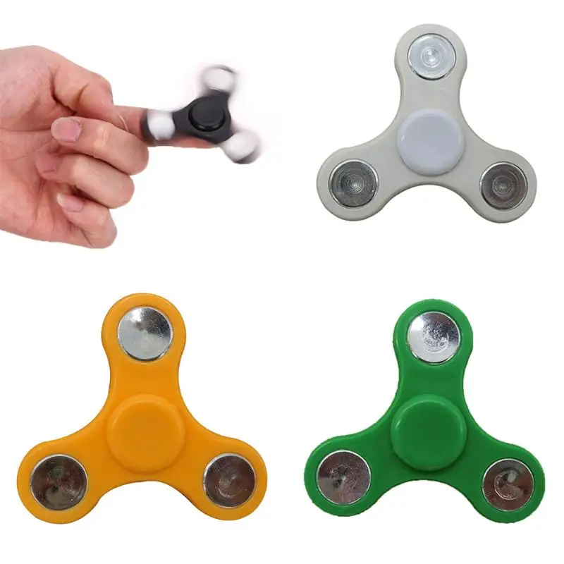 

Plastic Finger Hand Spinner for Autism ADD and ADHD Sufferers Stress Relief Finger Spinner Tri-Spinner Fidget Toy Random Color