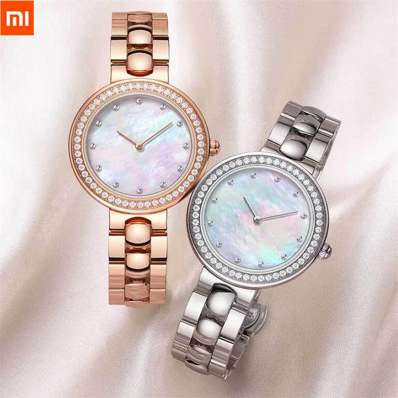 

Xiaomi TwentySeventeen Crystal Quartz Wrist Watch for Women 64 Artificial Gem Wristwatch Ladies Fashion Christmas Gift Birthday