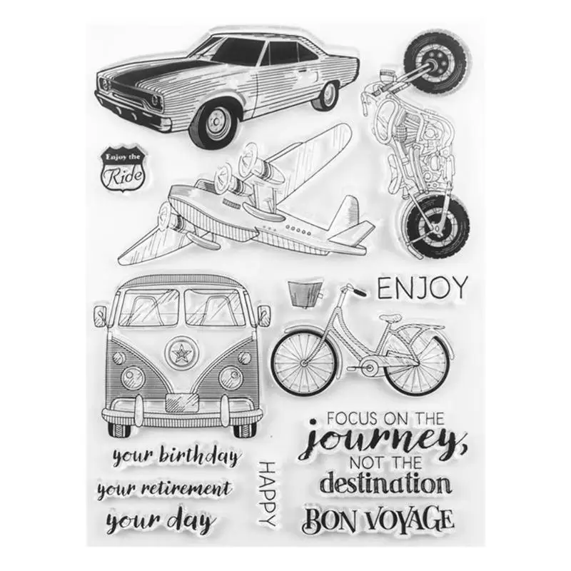 

Car Letter Silicone Transparent Seals Clear Stamps for DIY Scrapbooking Photo Album Card Making Decorative Paper Card Crafts