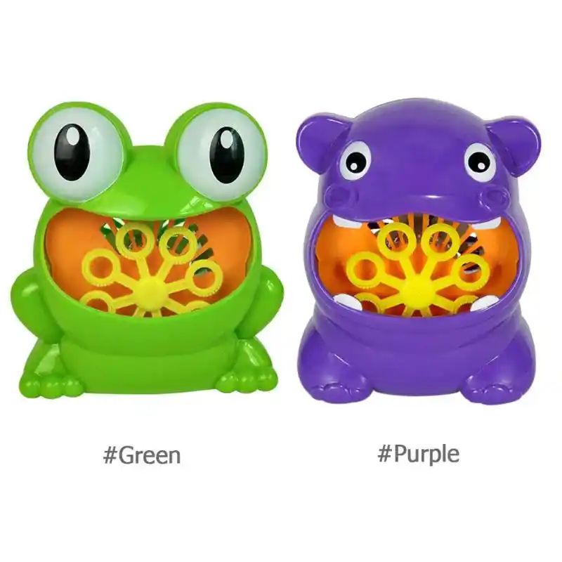 bubble blowing frog bath toy
