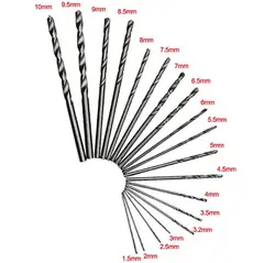 19 pcsSteel алмазное сверло набор с покрытием твист 1,5-10 мм ручной портативный ручной