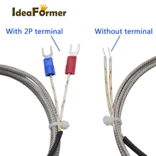 Термопара типа K 3*15 мм температурный контроллер 0-600 ℃ высокотемпературный датчик для 3D-принтера промышленный температурный зонд