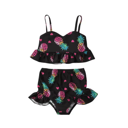 

Baby Swimwear Kids Baby Girls Bikini 2Pcs Flower Swimwear Swimsuit Bathing Beachwear Outfits Size 2-5Y