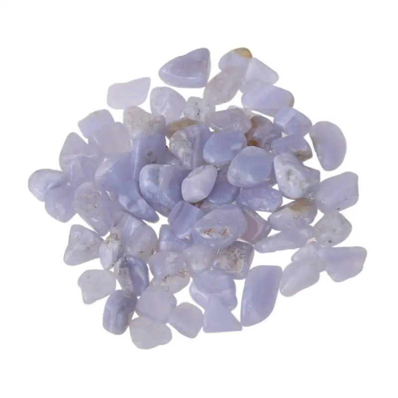 

100g Natural Blue Lace Agate Gravel Quartz Crystal Rock Chips Degaussing Feifanstyle natural stones for fish tank decor