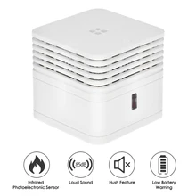 Мини фотоэлектрический датчик дыма 85dB громкий звук Предупреждение& светодиодный свет мигает встроенный 5 лет жизни Батарея дыма детектор сигналов тревоги