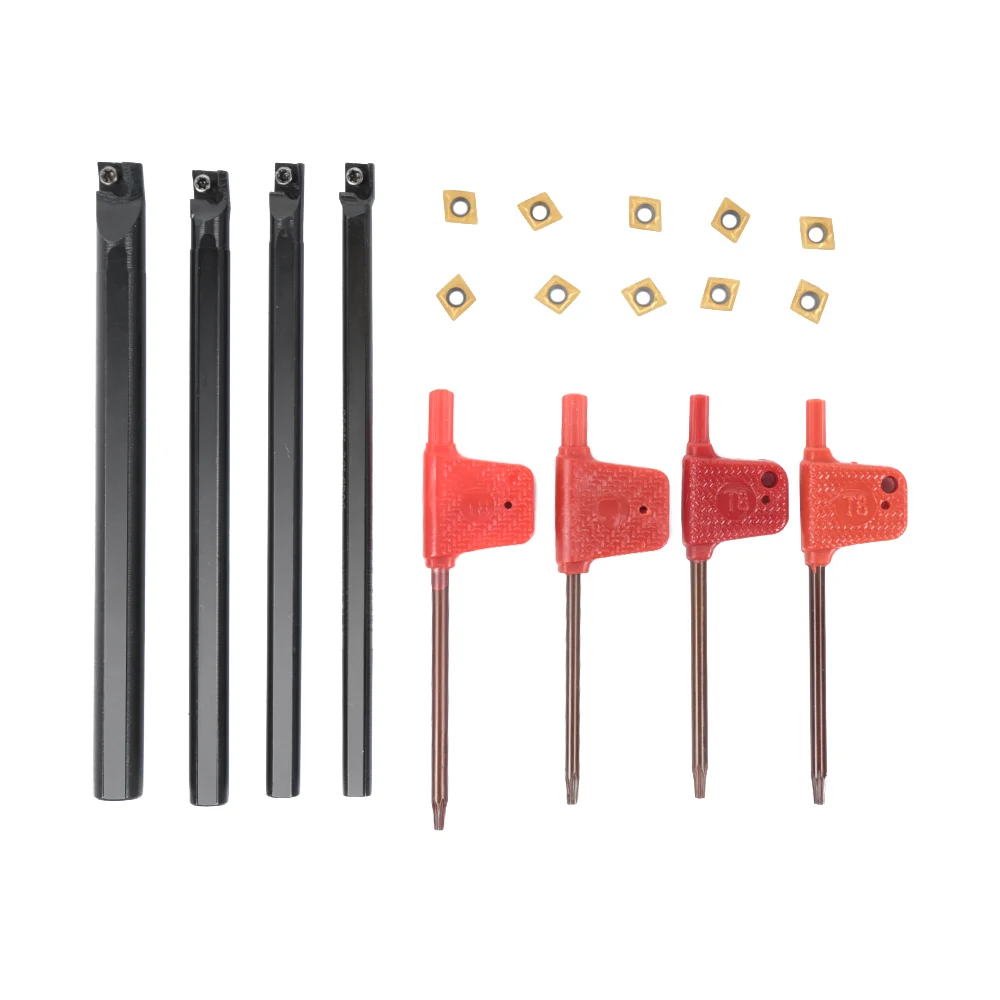 

10pcs 6 / 7 / 8 / 10mm SCLCR06 Turning Tool Holder Lathe Boring Bar