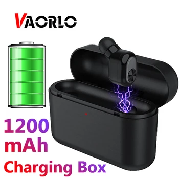 

VAORLO Mini Wireless Earbud In-Ear Bluetooth Earphone With Mic Sport Headset 1200mAh Charging Box Power Bank For Mobile Phone