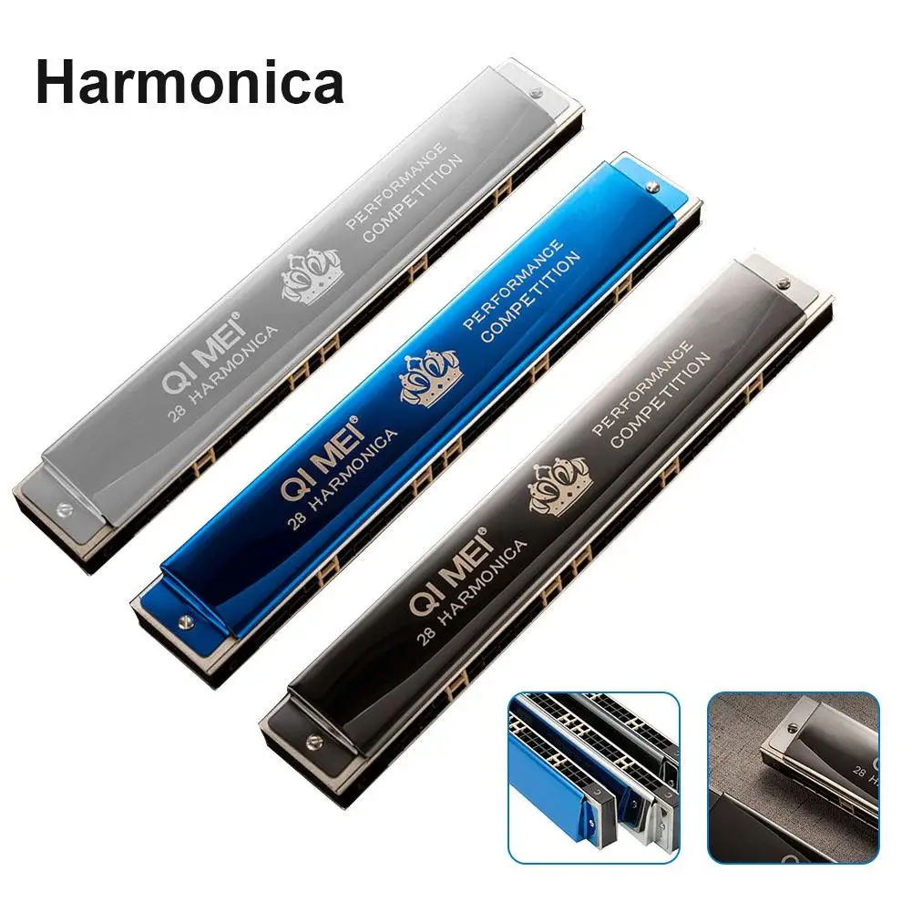 

Harmonica Adult 28 Hole Wide Range Professional Competition Harmonica For Beginner Students Musical Instruments High Quality