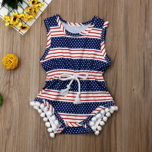 

2019 HOT Infant Newborn Baby Girls Bodysuit Jumpsuit Clothes Outfits
