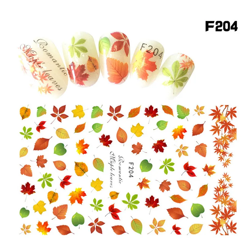

New Nail Art Sticker Decals Ink Flower 3d Nail Stickers Big Flowers F Series Decorations Beauty Manicure Sticker Nails Tools