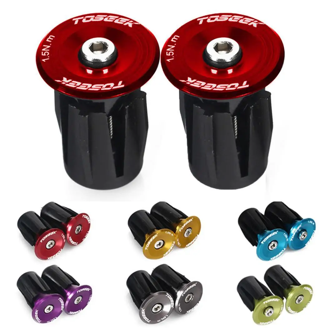 

Bicycle Aluminum Alloy Handlebar Caps Bike Handle Bar End Blue, Green, Purple, Red Plugs
