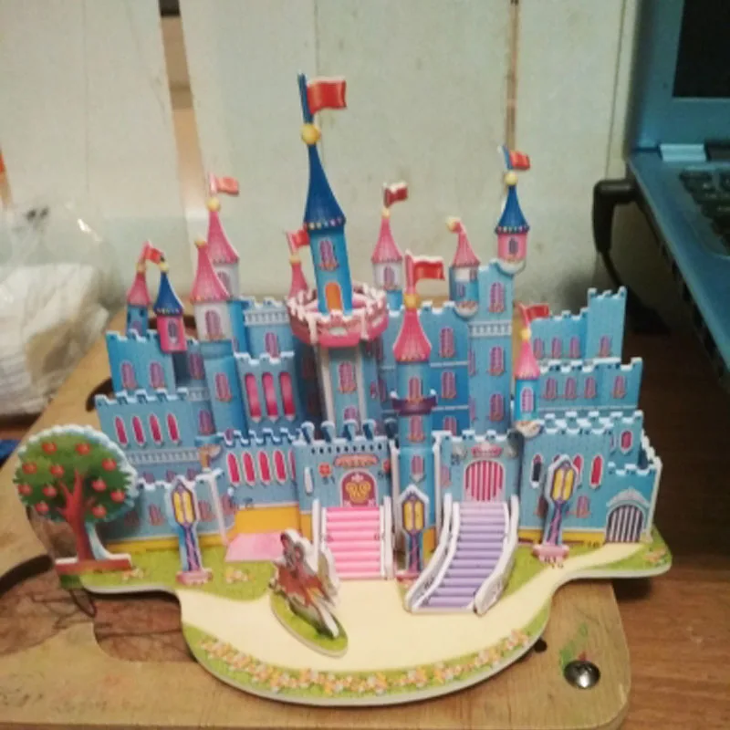 3D пазл сделай сам модель замка мультяшный дом для сборки детская игрушка игры
