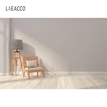 Laeacco Wooden Floor Chair Table Lamp Photography Backgrounds Customized Photographic Backdrops For Photo Studio