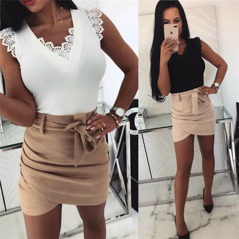 

Sexy Women Bandage Floral Lace Slim Bustier Club Party Top Shirt Vest HOT