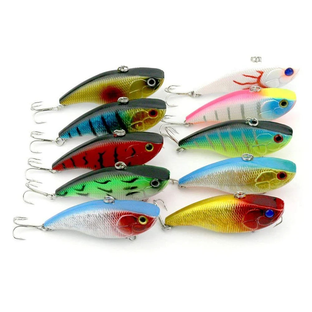 

SEWS-10 / Lot sinks Vibration bait realist lure metal trout 18G / 7.5cm lipless Swim bait Crank bait Hook vi003