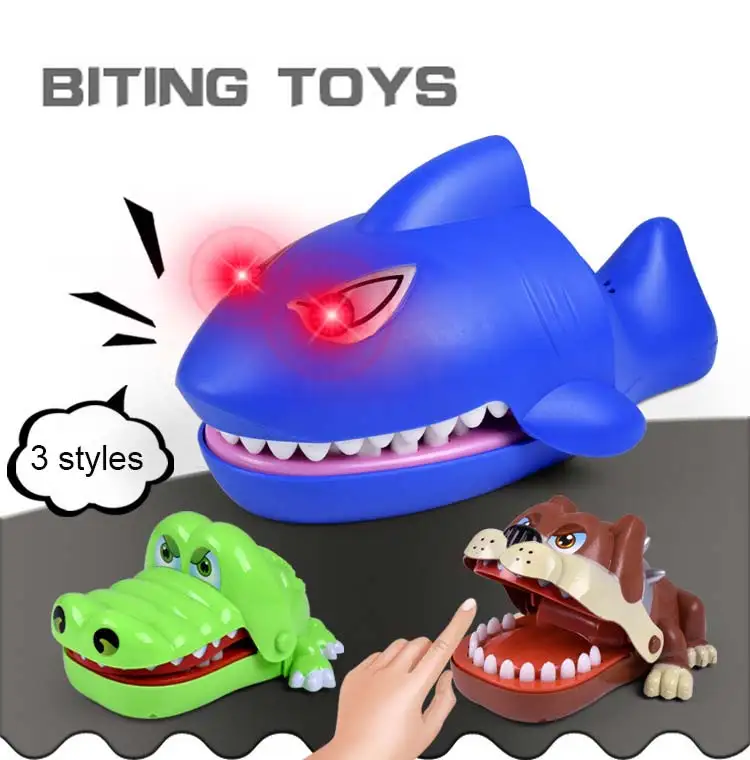 

Bulldog Crocodile Shark Mouth Dentist Bite Finger Game Funny Gag Toy for Kids Children Play Toys YJS Dropship
