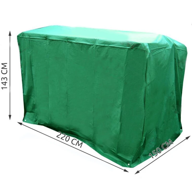 

220x150x143cm Polyester Swing Seat Cover Outdoor Garden AntiUV Waterproof Swing Protector Furniture Dustproof Case Green Durable