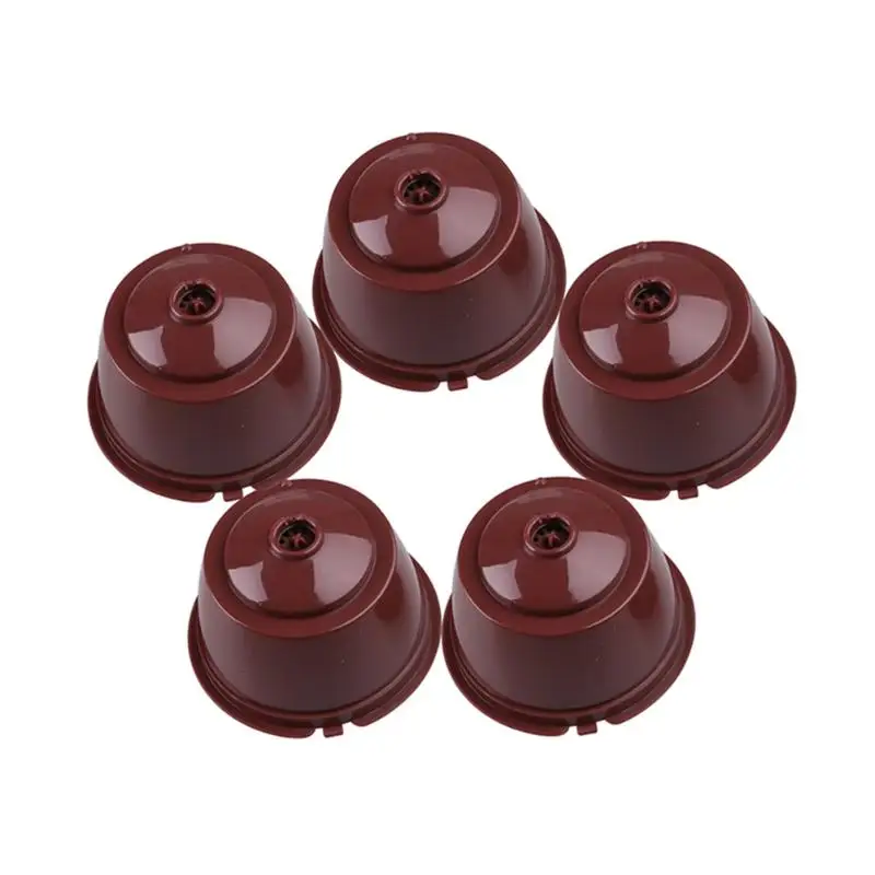 5pcs Plastic Reusable Coffee Capsule Cup Filter Baskets Set with Spoon for Dolce Gusto Coffee Machine Coffee Filter Coffeeware 5pcs Plastic Reusable Coffee Capsule Cup Filter Baskets Set with Spoon for Dolce Gusto Coffee Machine Coffee Filter Coffeeware