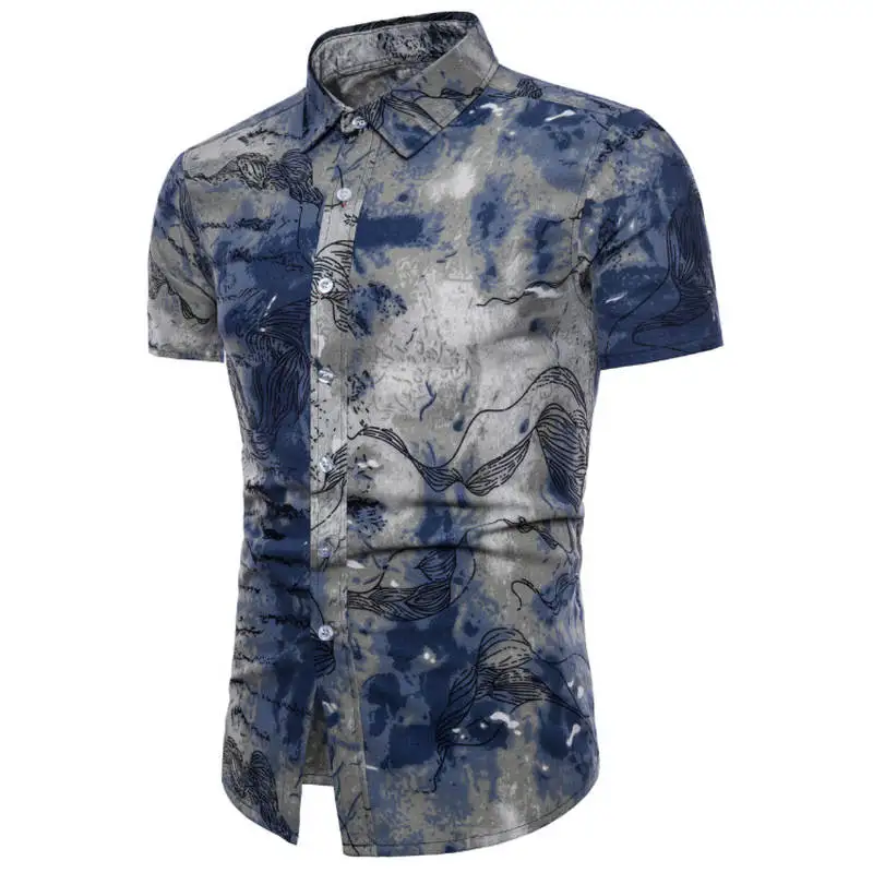 

Mens Summer Fashion Beach Hawaiian Shirt Brand Slim Fit Short Sleeve Floral Shirts Casual Holiday Party Clothing M-5XL