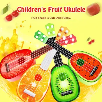 

Kids Learn 4 String Fruit Style Guitar Ukulele Cute Mini Fruit Can Play Musical Instruments Kids Educational Present