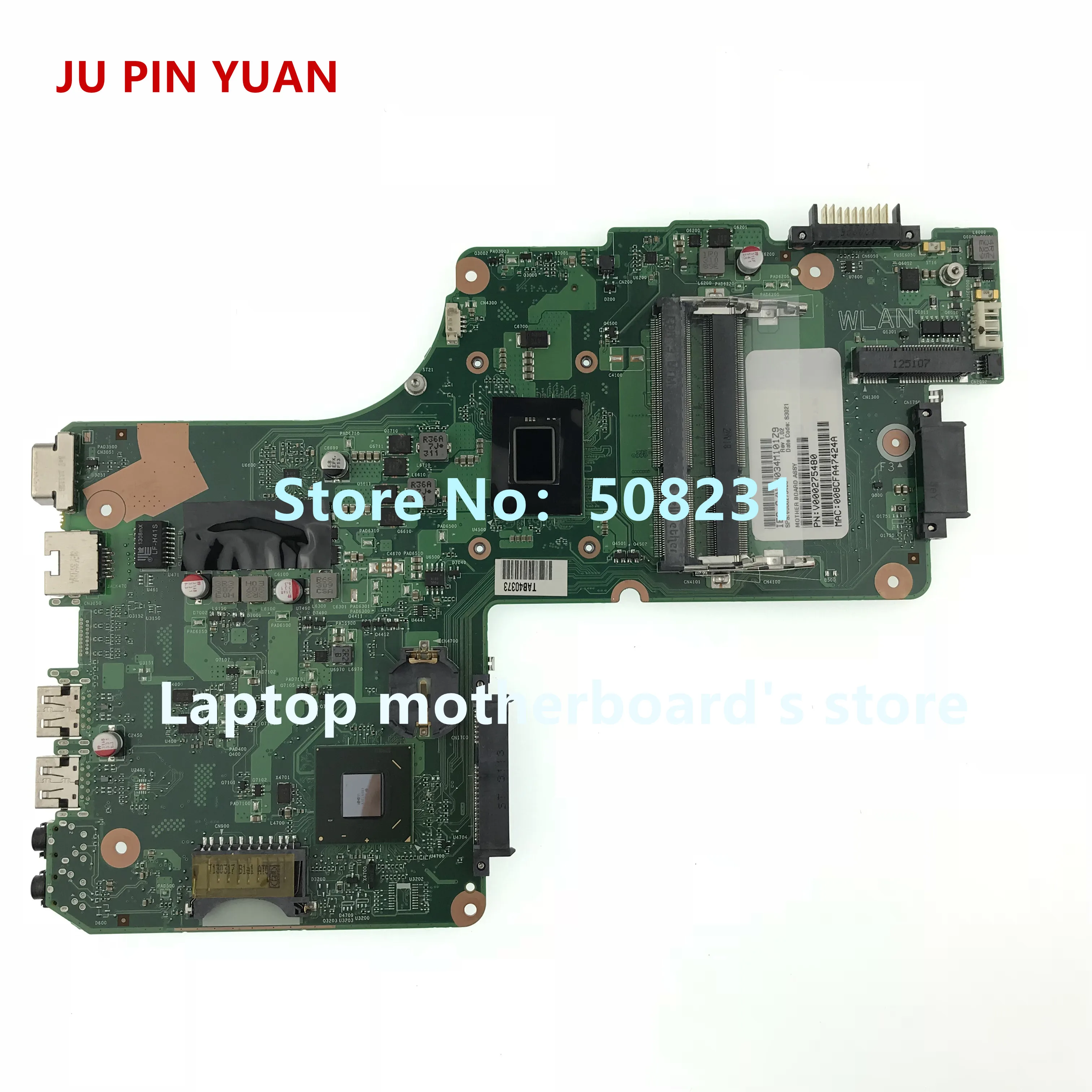 Ju pin yuan V000275480 материнская плата для Toshiba Satellite C855 Dk10f-6050a25407 с Intel Celeron 847 полностью