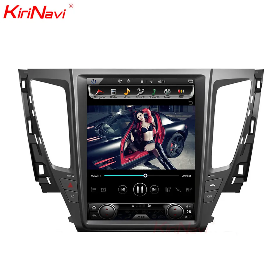 Perfect KiriNavi Vertical Screen Tesla Style 12.1inch Car MultimediaFor Mitsubishi Pajero Sport Montero Android Radio GPS Navigation MP3 4